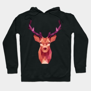 Deer T-Shirt - Deer Face Polygon Design Hoodie